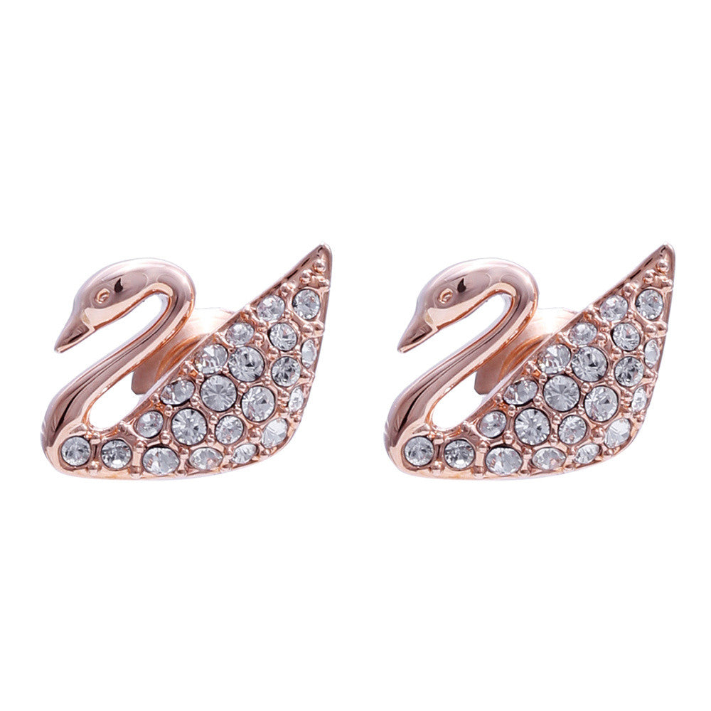 SWAROVSKI® Swan Mini Pierced Earrings