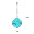 Solid 925 Sterling Silver Bezel Turquoise Hook Earrings