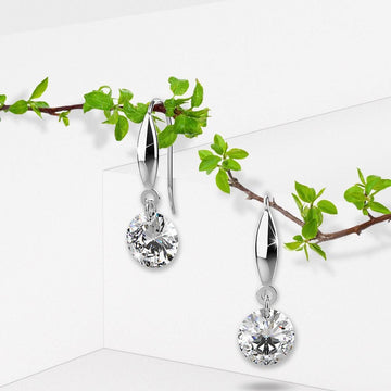 Solid 925 Sterling Silver Meru Hook Earrings