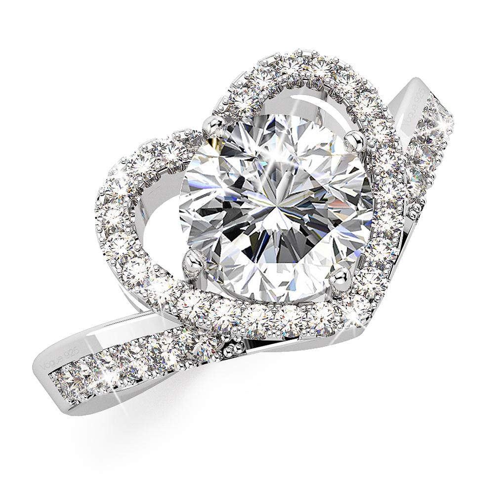 Solid 925 Sterling Silver Simulated Diamond Ring