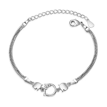 Merry Kitty Silver Bracelet