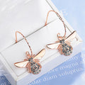Sparkling Beez B Bug Dangle Earrings in Rose Gold - Brilliant Co