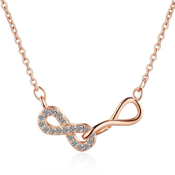 Double Infinity Friendship Forever Necklace Rose Gold - Brilliant Co