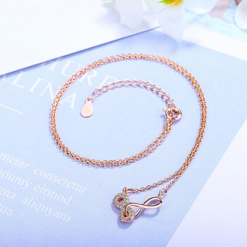 Double Infinity Friendship Forever Necklace Rose Gold - Brilliant Co