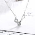 Double Infinity Friendship Forever Necklace White Gold - Brilliant Co