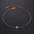 Bullion Gold Anklets Crystal Cocos Anklet Rose Gold