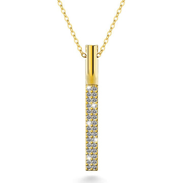 Vertical Bar Drop Short Necklace Embellished with Swarovski® crystals