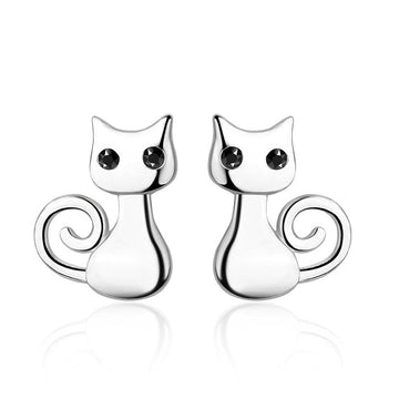 Obsession Earrings Twirly Cat Stud Earrings