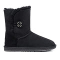 UGG Footwear Black / AU Ladies 4 / AU Men 2 / EU 35 UGG Boots Australia Premium Double Face Sheepskin Short Button,Water Resistant #15802