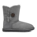 UGG Footwear Grey / AU Ladies 4 / AU Men 2 / EU 35 UGG Boots Australia Premium Double Face Sheepskin Short Button,Water Resistant #15802
