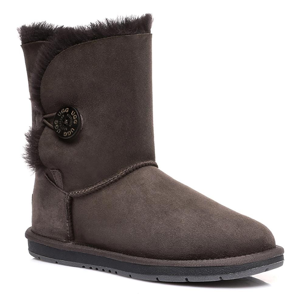 UGG Footwear UGG Boots Australia Premium Double Face Sheepskin Short Button,Water Resistant #15802
