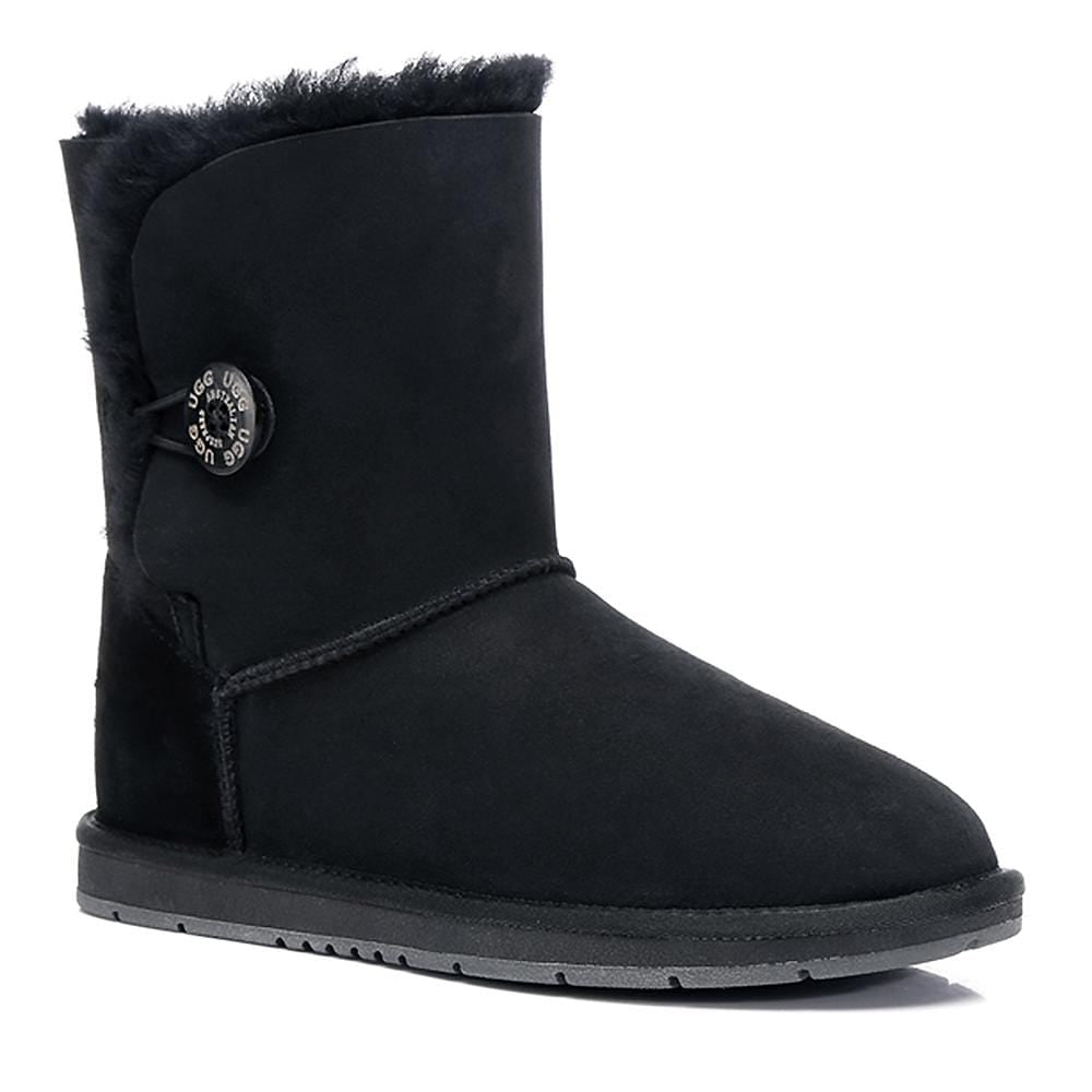UGG Footwear UGG Boots Australia Premium Double Face Sheepskin Short Button,Water Resistant #15802
