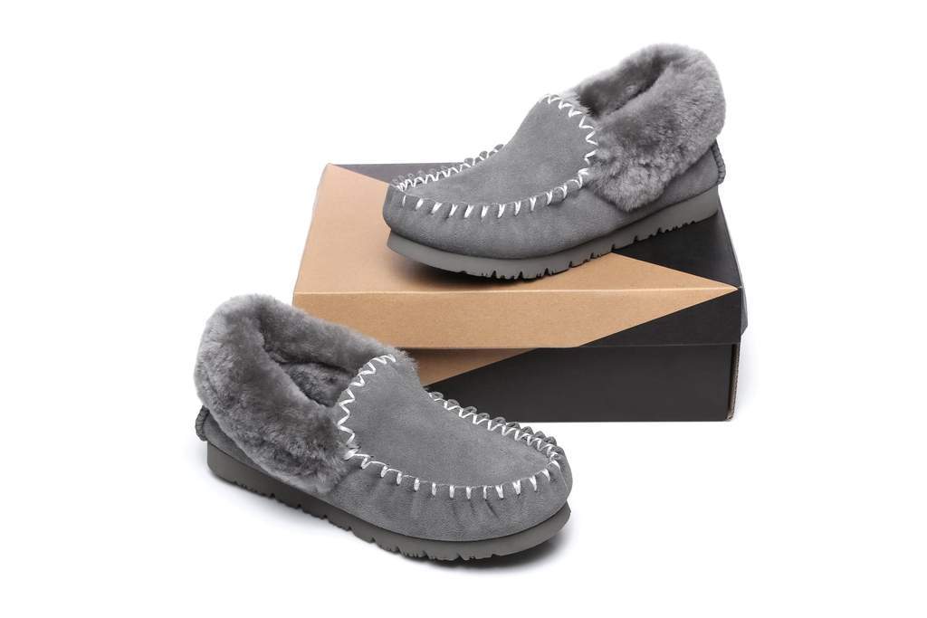 UGG Footwear UGG Slippers,Australia Premium Sheepskin,Unisex Popo Moccasins #15607