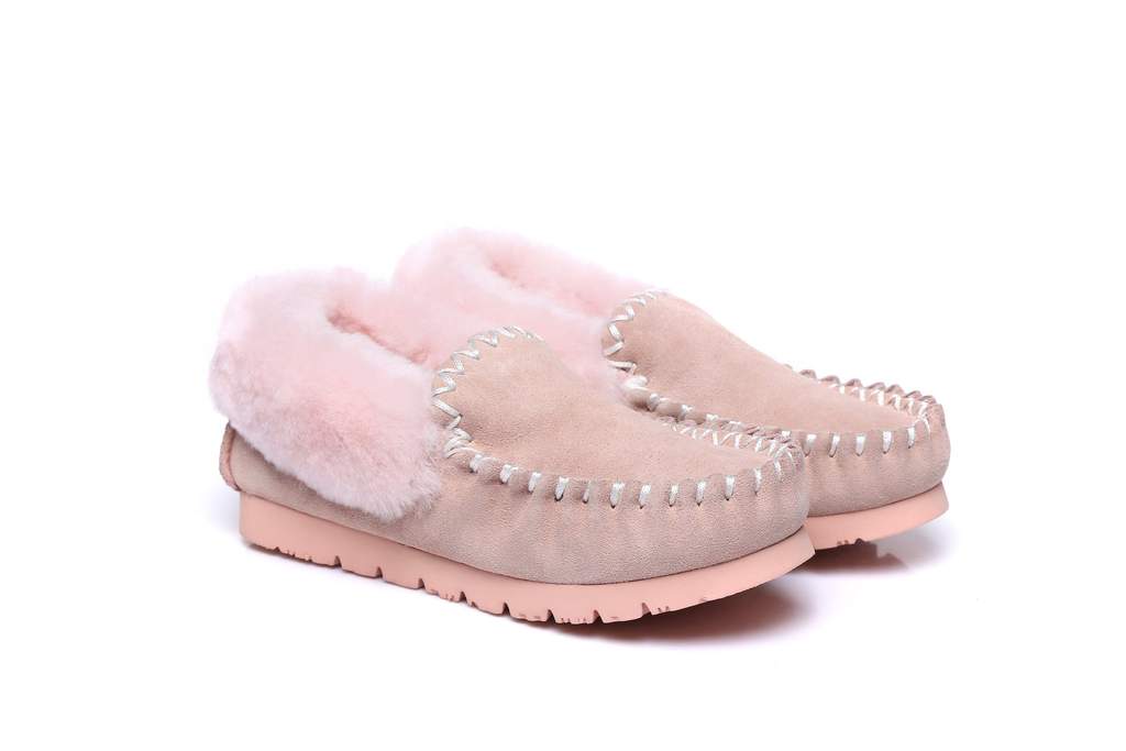 UGG Footwear UGG Slippers,Australia Premium Sheepskin,Unisex Popo Moccasins #15607
