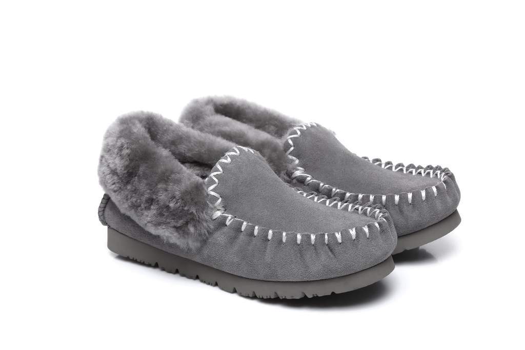 UGG Footwear UGG Slippers,Australia Premium Sheepskin,Unisex Popo Moccasins #15607