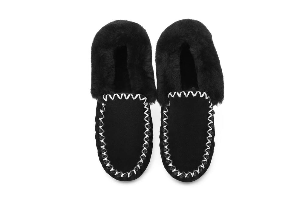 UGG Footwear UGG Slippers,Australia Premium Sheepskin,Unisex Popo Moccasins #15607