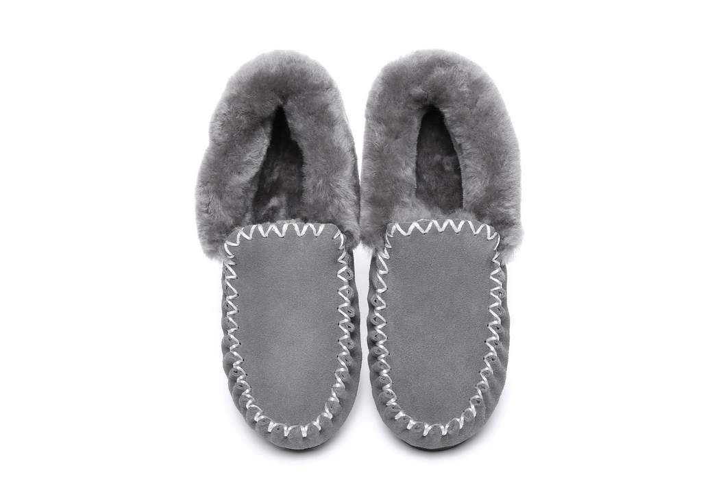 UGG Footwear UGG Slippers,Australia Premium Sheepskin,Unisex Popo Moccasins #15607