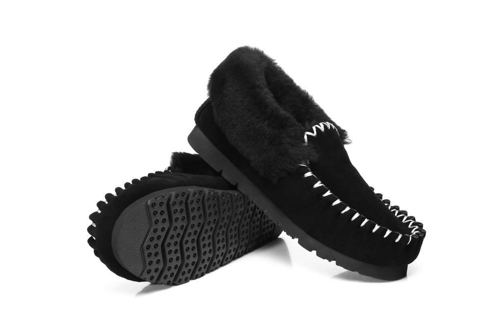 UGG Footwear UGG Slippers,Australia Premium Sheepskin,Unisex Popo Moccasins #15607