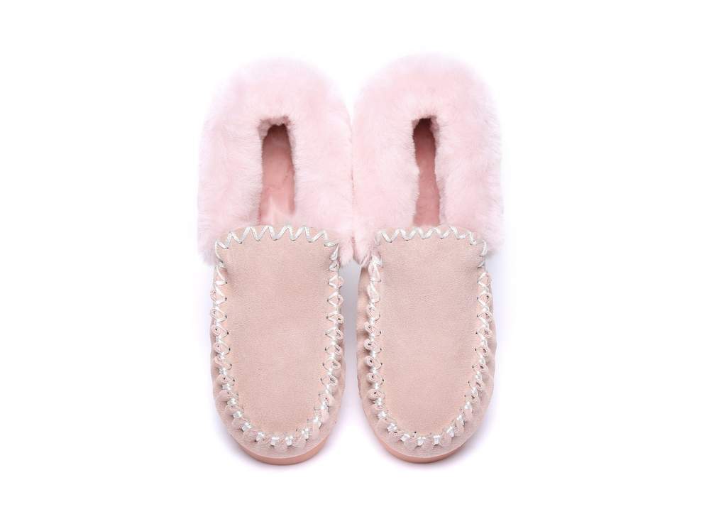 UGG Footwear UGG Slippers,Australia Premium Sheepskin,Unisex Popo Moccasins #15607