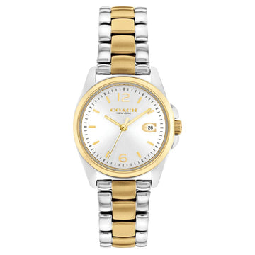 Coach Two-Tone Steel Silver White Dial Women's Watch - 14503909