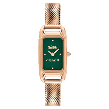 Coach Rose Gold Mesh Green Dial Women's Watch - 14504034