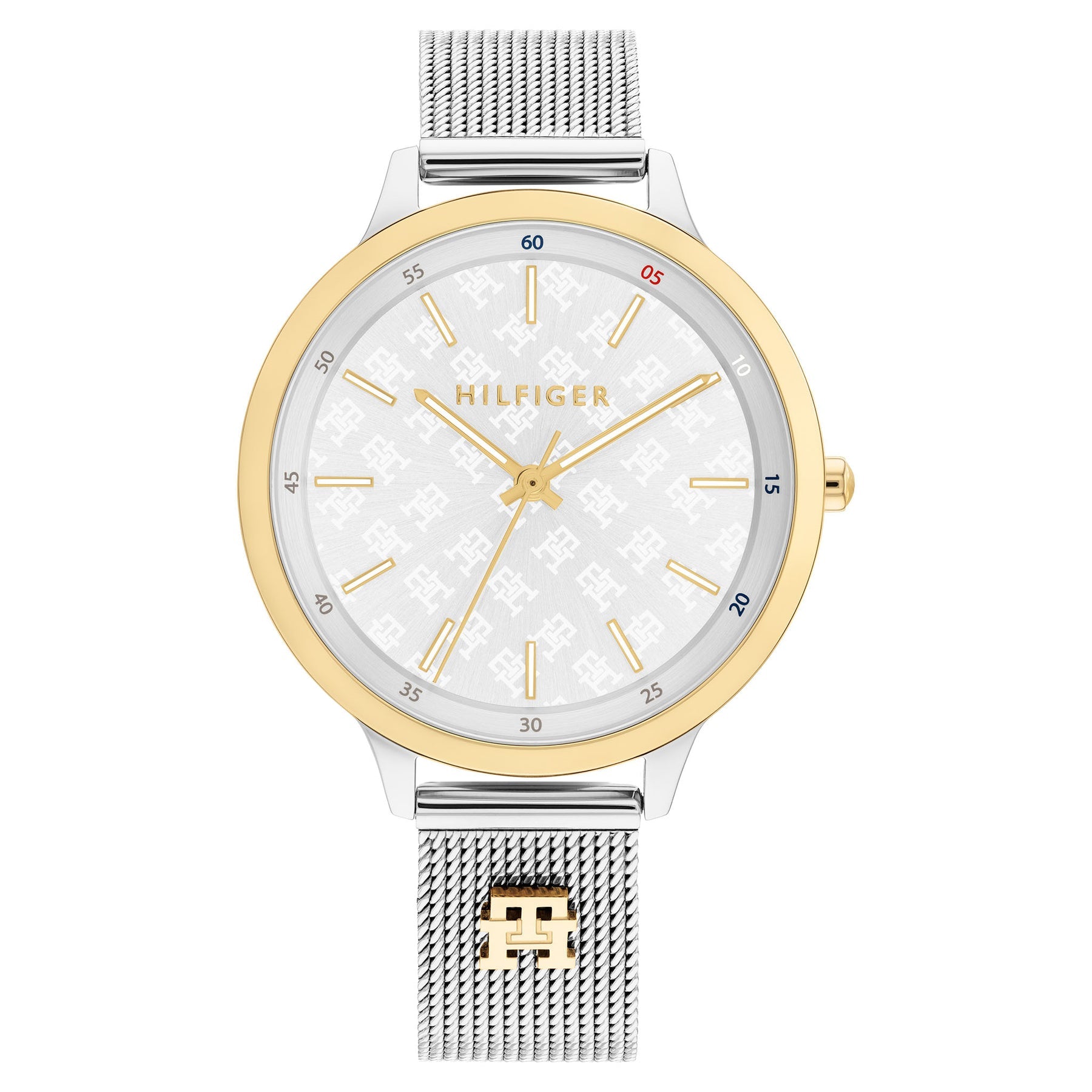 Tommy Hilfiger Steel Mesh Silver White Dial Slim Women Watch - 1782586