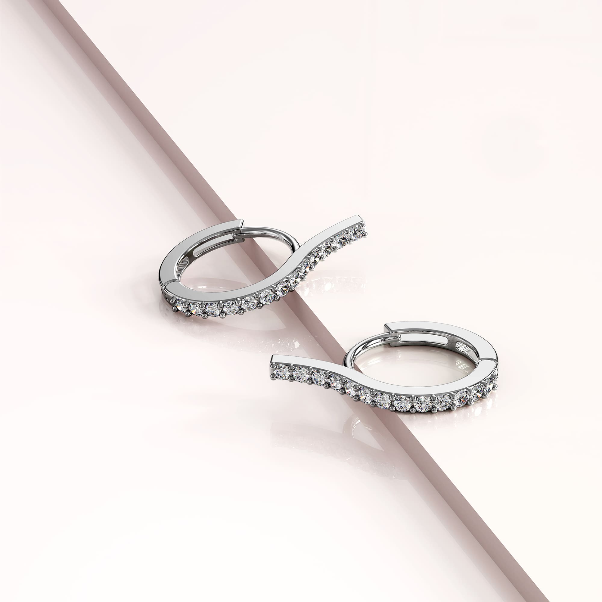 Solid 925 Sterling Silver Couture of Dazzle Earrings