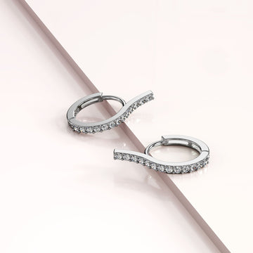 Solid 925 Sterling Silver Couture of Dazzle Earrings