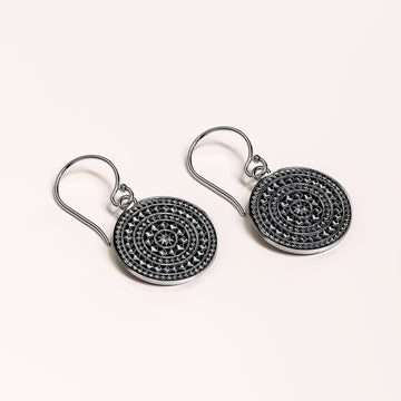 Solid 925 Sterling Silver Timeless Fractal Earrings