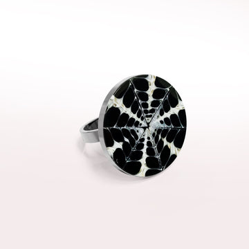 Adjustable Solid 925 Signature Silver Spider Web Handmade Ring