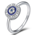 Solid 925 Sterling Silver Cobalt Blue Ring