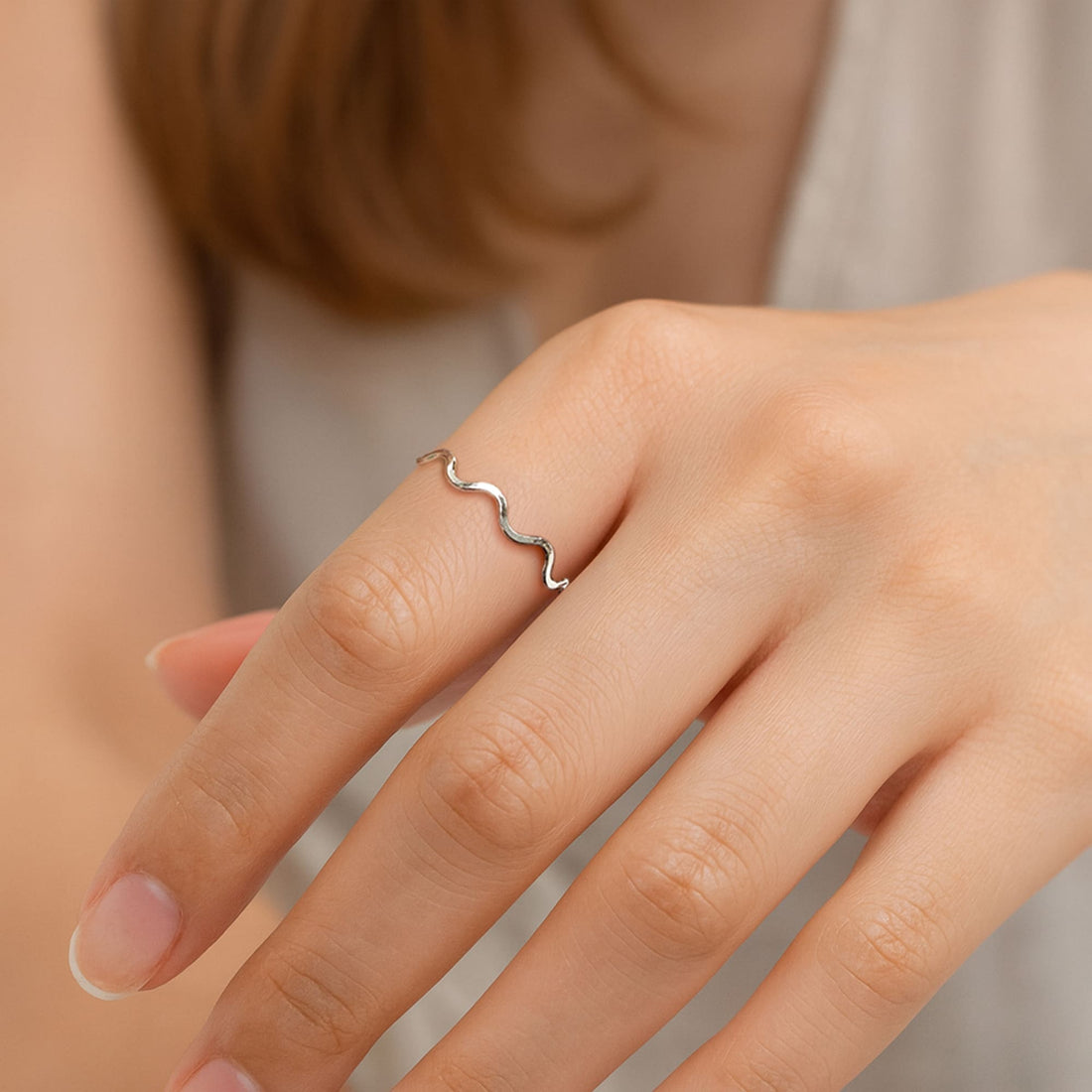 Solid 925 Sterling Silver Selene Ring