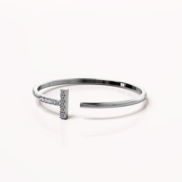 Solid 925 Sterling Silver Cleo Adjustable Stacking Ring
