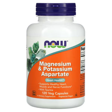 Now Foods Magnesium & Potassium Aspartate 120 Capsules