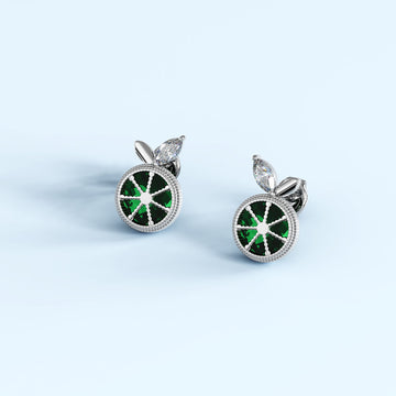 Zest Bloom Earrings in Emerald