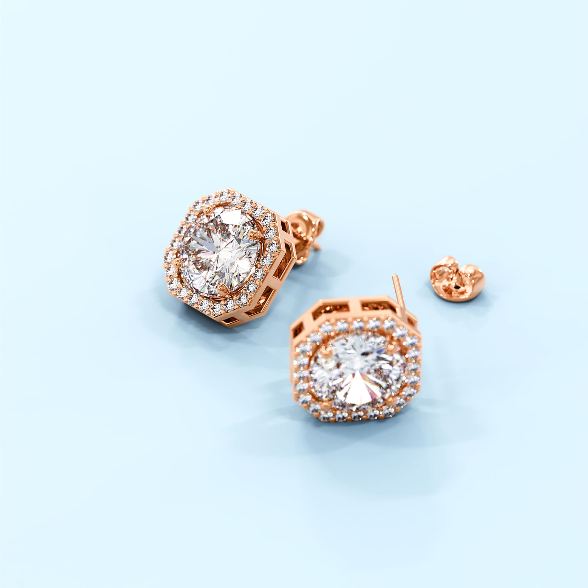 Aurora Bloom Earrings Rose Gold