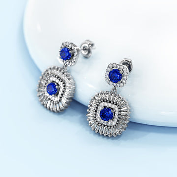 Rosie Bloom Earrings in Sapphire