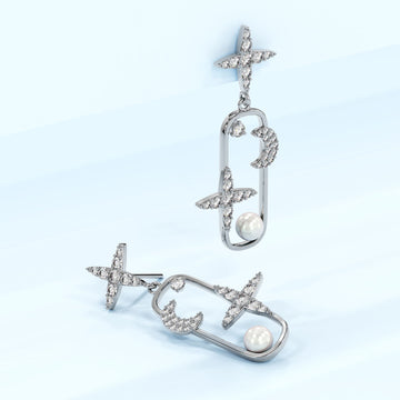 Sheena Bloom Earrings Clear