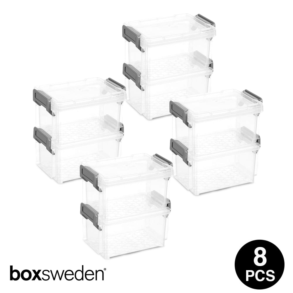 Boxsweden  MINI STACKER BOX/FOOD STORAGE /PANTRY ORGANISER 330ML 8PCS