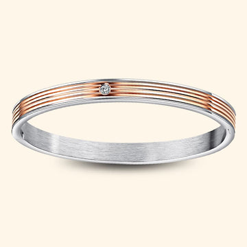 Bullion Gold Ridge Design Bangle 6mm