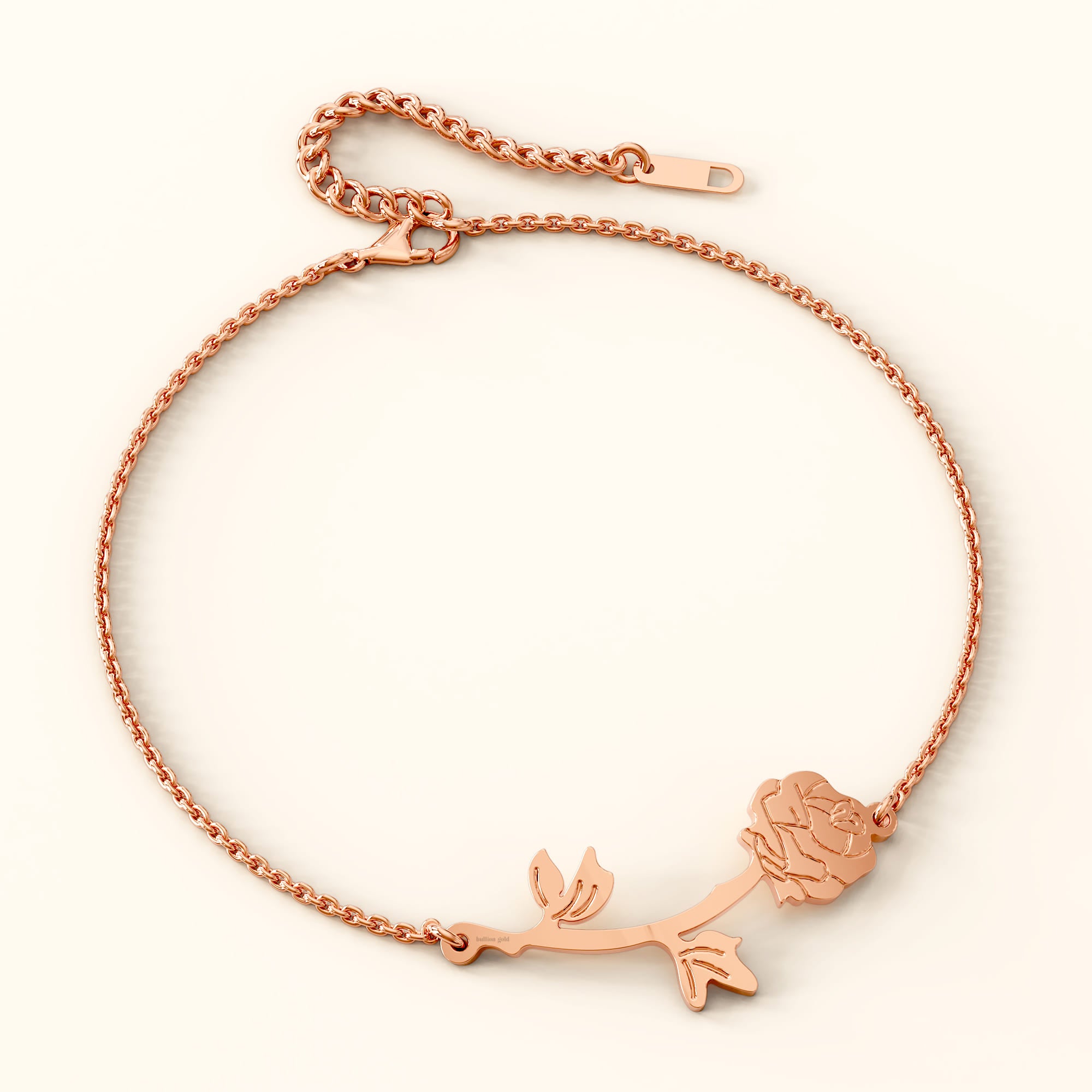 One Piece Rose Bracelet in Rose Gold Layered Steel Jewellery