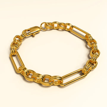 Roxanne Oval Link Paperclip Chain Gold Bracelet