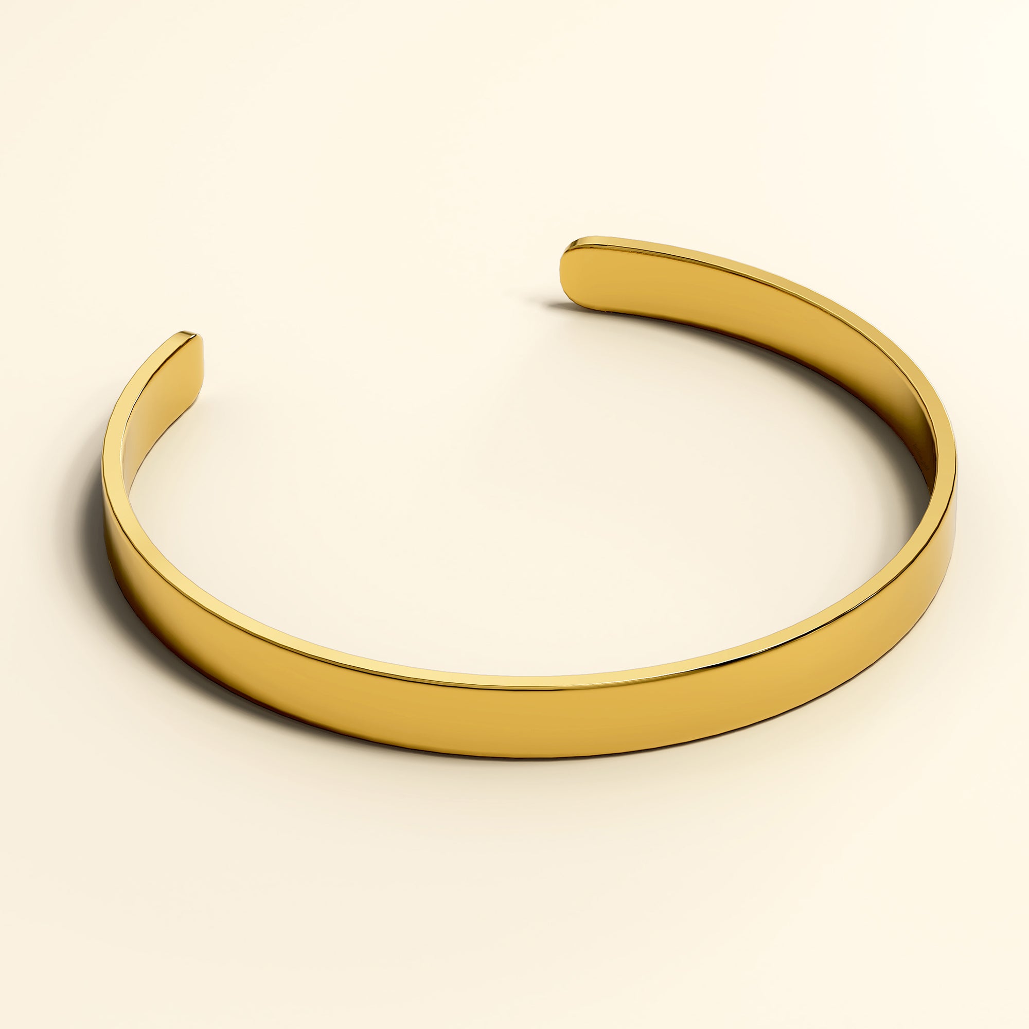 Avenue Classic Cuff Bangle Gold - 6mm