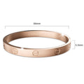 Carmello Stainless Steel Bangle in Rose Gold - 64mm