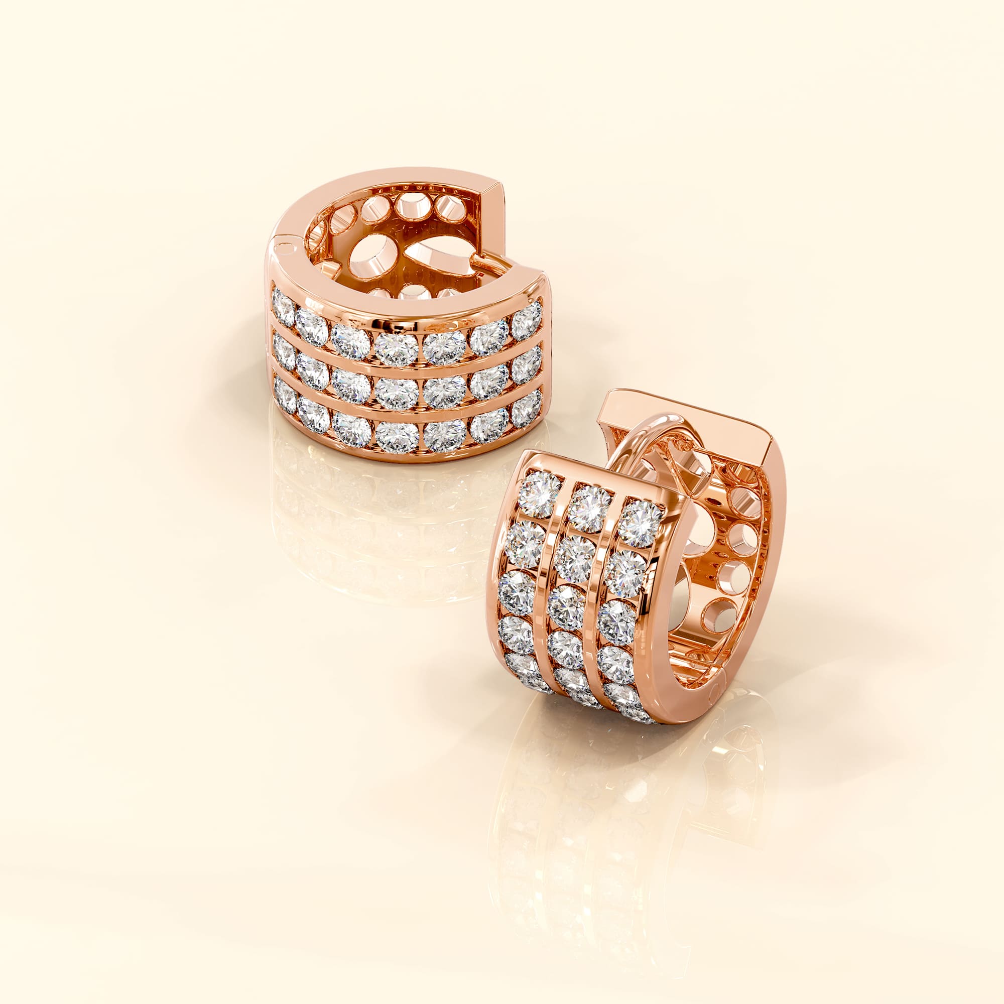 Flash Dots Huggie Earrings