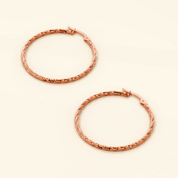 Twisted Hoop Earrings 50mm