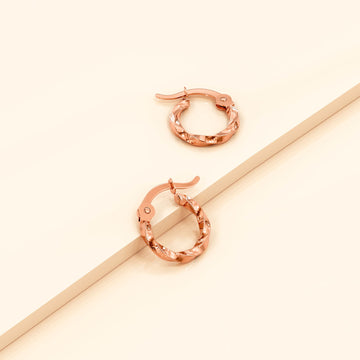 Twisted Hoop Earrings 15mm
