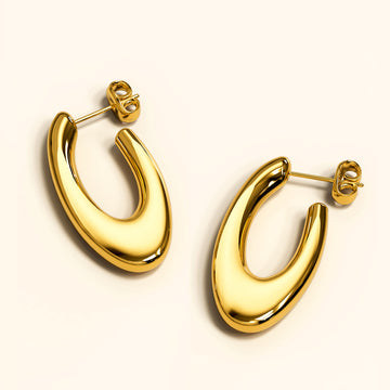 Bright Gold Hoop Earrings
