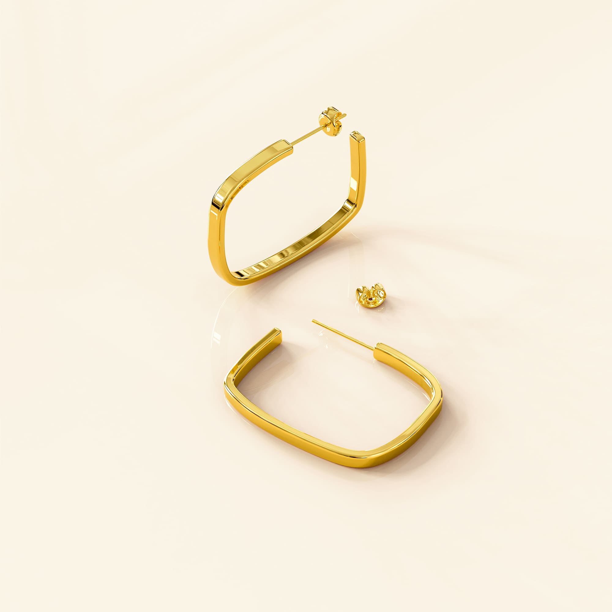 Yoshi Hoop Gold Layered Earrings
