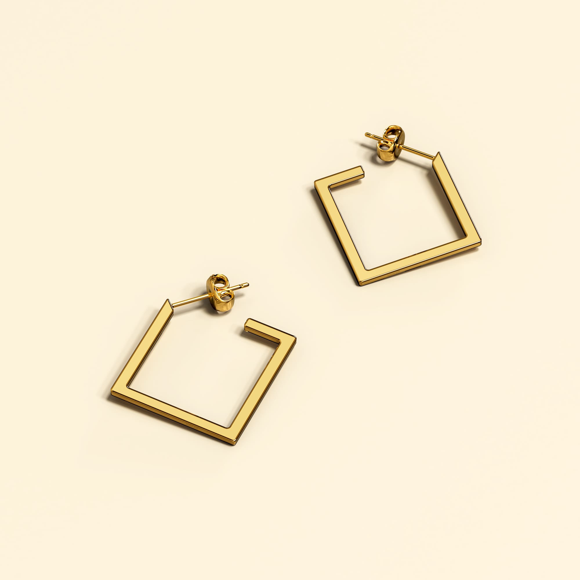 Diamond Hoop Gold Layered Earrings